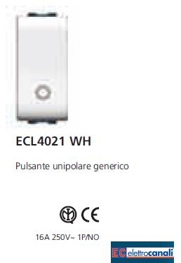 Pulsante LIFE WH ECL4021WH