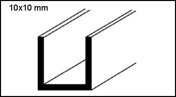 Profilo alluminio lucido a U