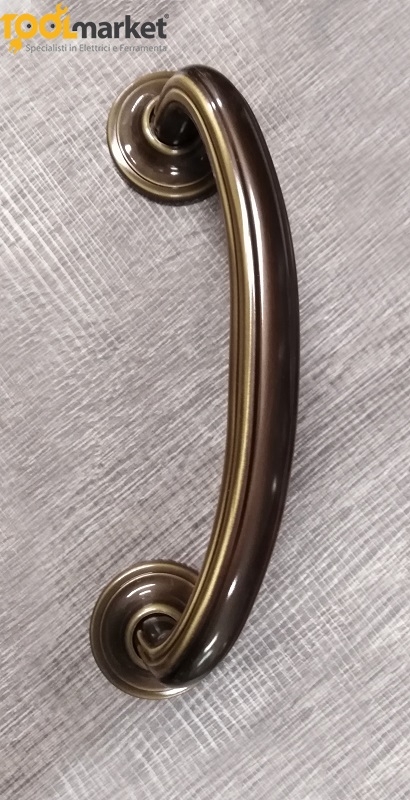 Maniglione in bronzo antico 200mm ENRICO CASSINA