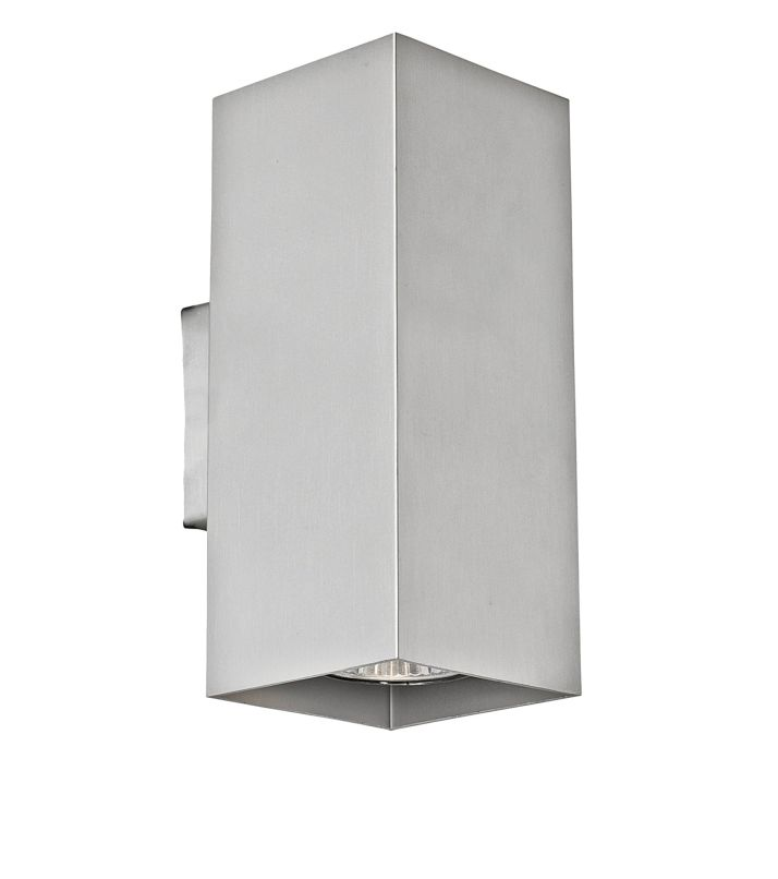 Plafoniera per esterno muro Madras rettangolare argento 2 luci EGLO 87019