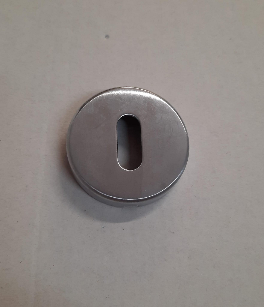 Bocchetta tonda patent cromo satinata diametro 45 mm