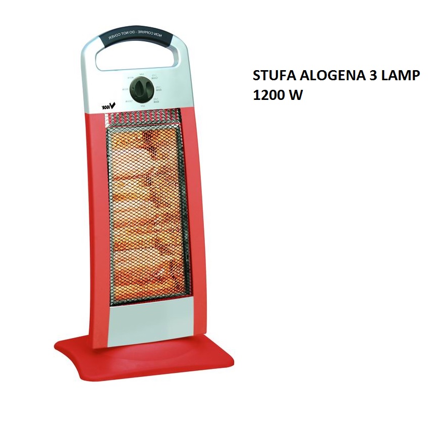 stufa alogena 3 lampade 1200W