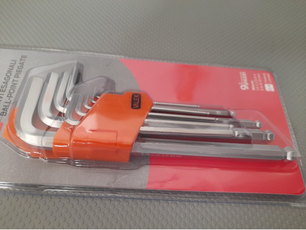 Set chiavi esagonali ballpoint Valex 9 pz 