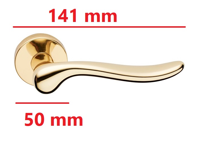 Maniglia  per porta rosetta patent per porta Amalfi ottone luc Frosio Bortolo  