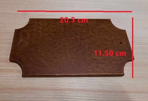 Base legno per numeri civici colore noce scuro 