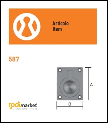 Maniglia per porte a libro 587 cromosat