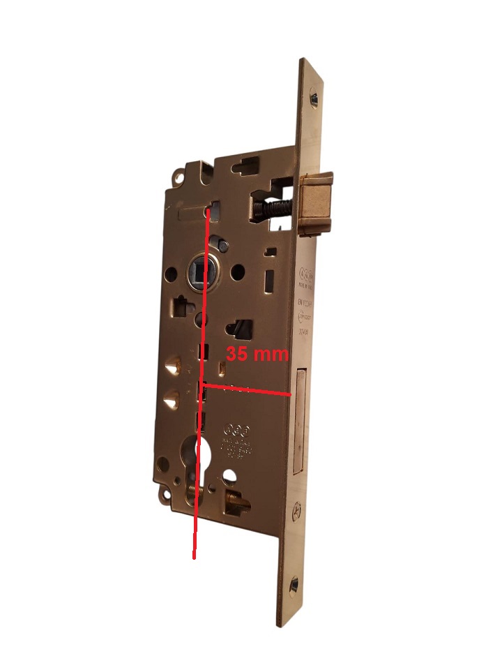 Serratura foro Yale ottonata 852 B80852XXXX AGB