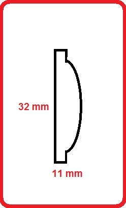 Cornice intagliata m5002d-32 da 2.44 mt