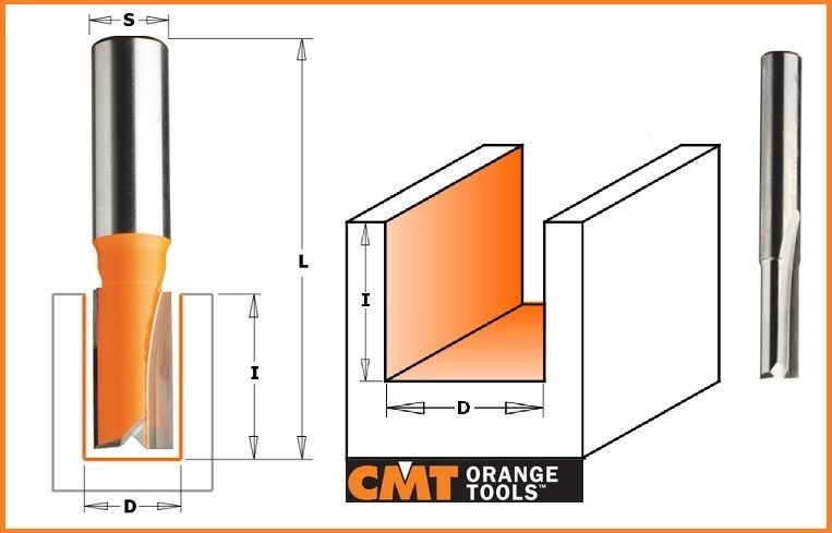 Fresa a taglienti dritti gambo 6mm CMT 711