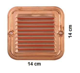 Griglia di aerazione in rame 140x140 mm 