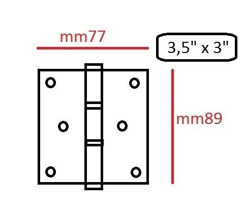 Cerniera a cuscinetto cromo sat  per porte interne IBFM art.550