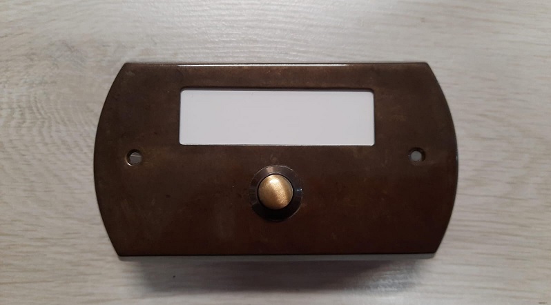 Pulsante campanello ottone antico ovale