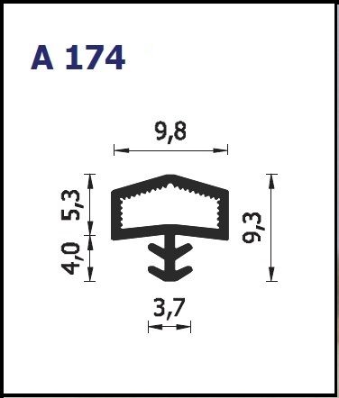 Guarnizione per infissi A174 Roverplastik