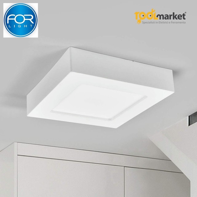 Plafoniera mini 6w led quadra