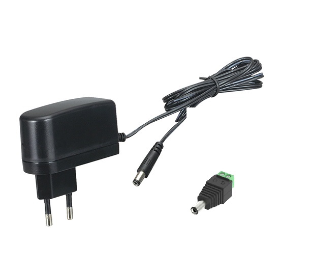 Alimentatore  12 v diretto 1 A 230V PLUG 5,5*2,1M MKC1210AL + spinotto presa jack