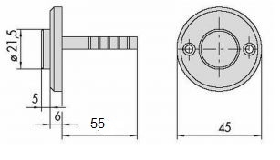 Pulsante ottonato  CISA 6110-00-0