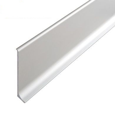 Battiscopa in alluminio anodizzato argento 60mm  DA 2 MT