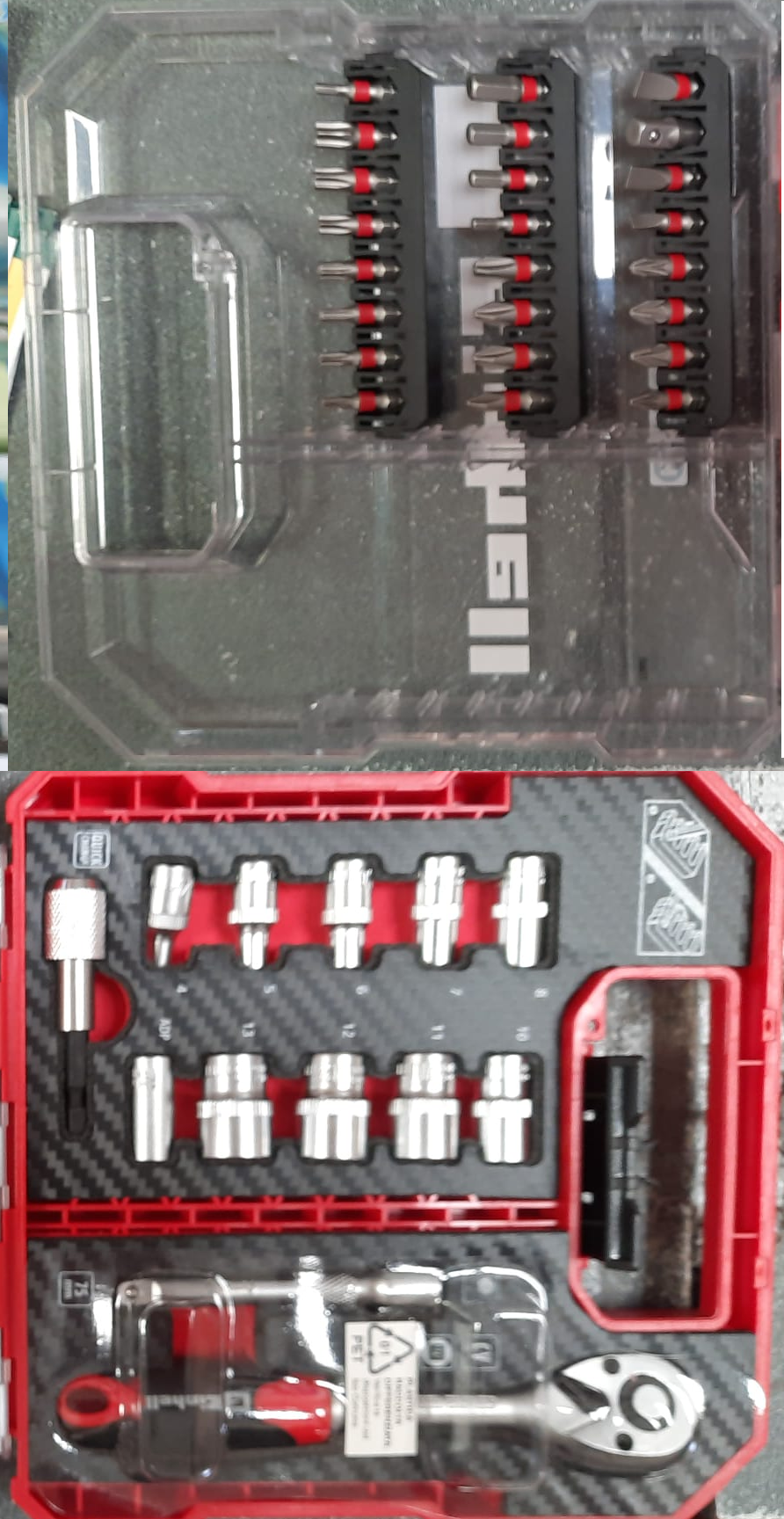 Set di inserti e bussole con chiave a cricchetto da 37 pezzi Einhell