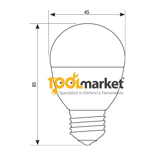 Lampada led 9w sfera ceramica E27 luce naturale