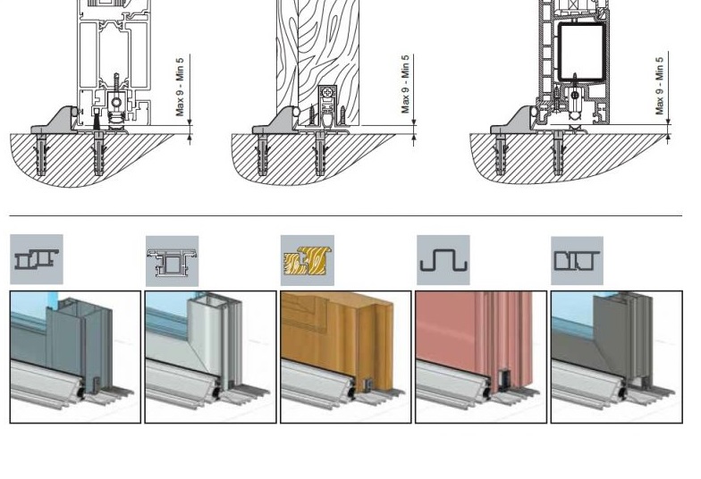 Soglia antipioggia alluminio D-Rain per porte - Domatic