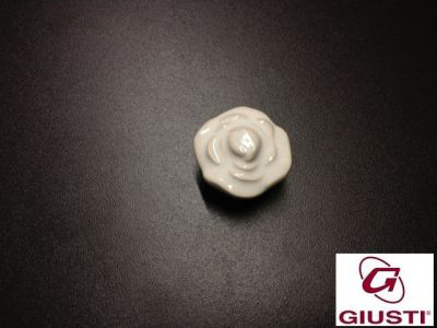 Pomolo porcellana per mobili  fiore rosa 33 mm