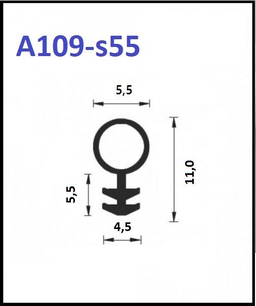 Guarnizione per infissi A109-S55 marrone Roverplastik