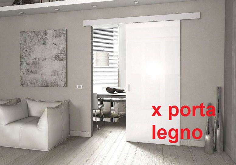 Kit per porta scorrevole per infissi in legno a mantovana alluminio CLASSIC - TERNOSCORREVOLI