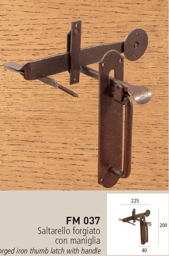 Saltarello FM037 ferro forgiato con maniglia UTENSILEGNO