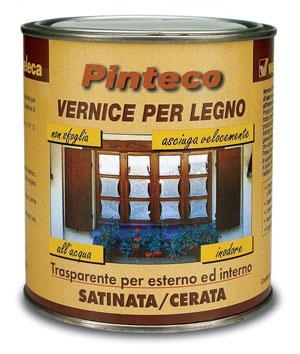 Vernice ad acqua per esterni/interni PINTECO SATINATA da lt 0.75