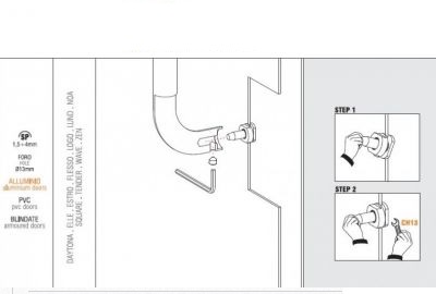 Fissaggio per maniglione non passante singolo KIT NP2 - COLOMBO