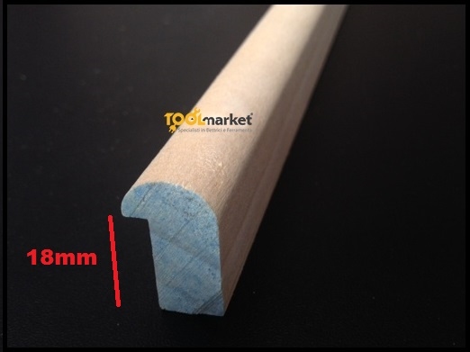 Fermavetro legno sagoma D18