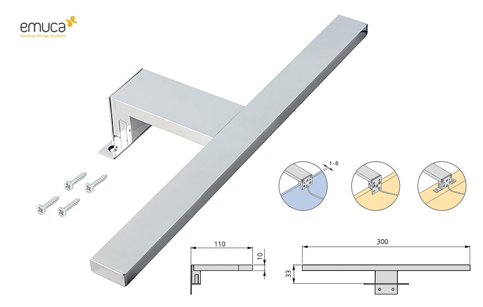 Applique per specchi led 7w Emuca 5145311