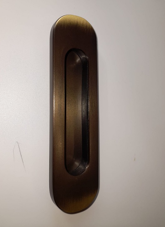Maniglia incasso Colombo cd 511 bronzo cieco senza foro chiave