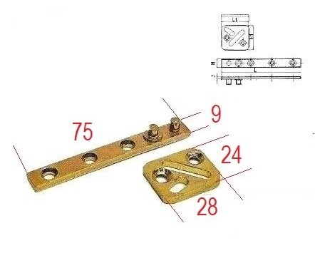 Cerniera a cardellicchio a Piastra Quadrata