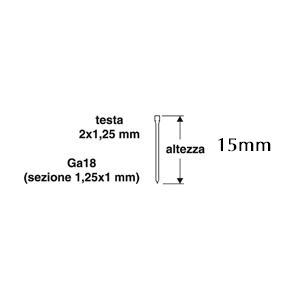 Chiodi 15mm per chiodatrice pneumatica 1000pz VALEX