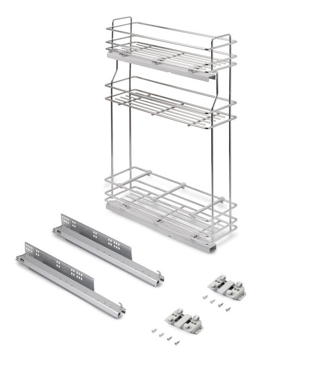 Cestello portabottiglie vano 160 mm con chiusura soft attacco laterale sinistro 8381311
