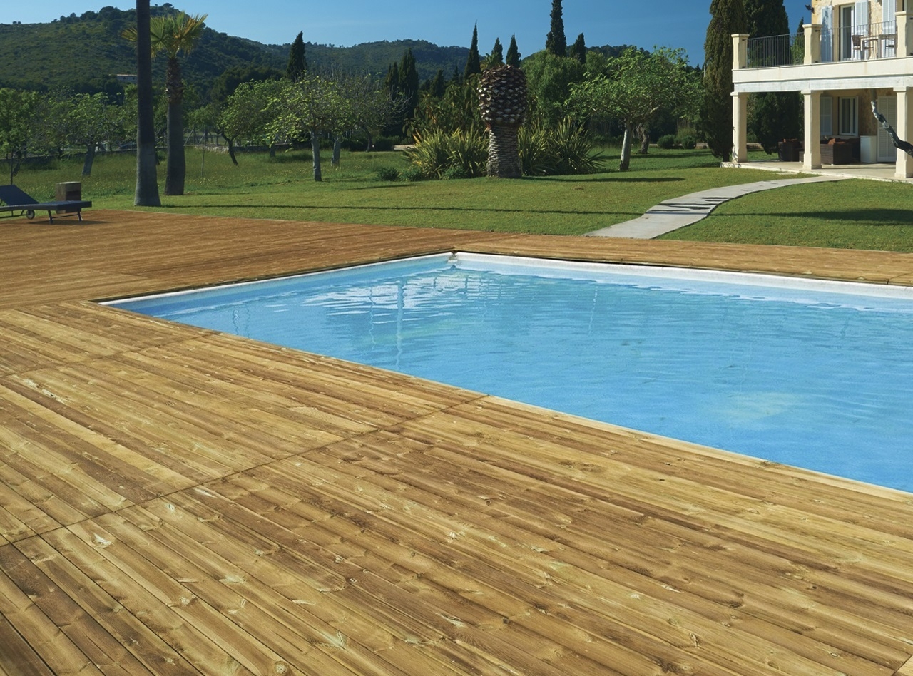 Decking pavimento per esterno in Pino impregnato spessore 20 mm