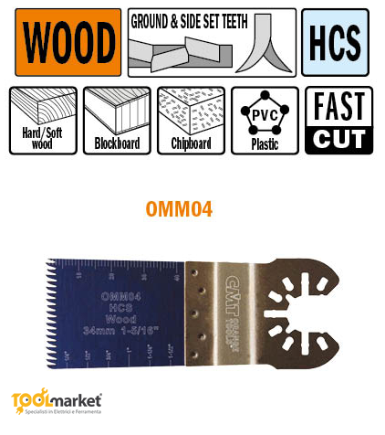 Lama multiutensile OMM04 34mm