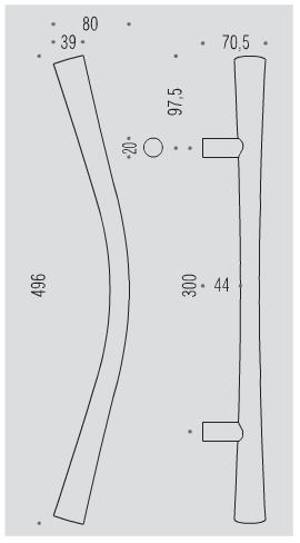 Maniglione Zen CB46A cromo satinato