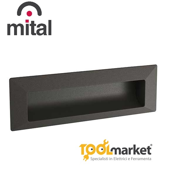 Maniglia incasso rettangolare zama Mital Antracite MA 25