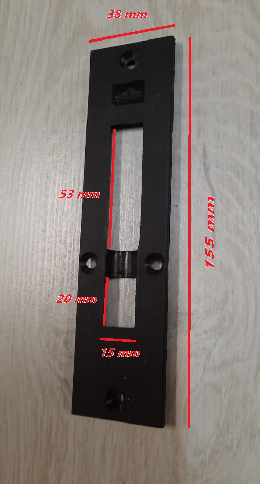 Contropiastra Nylon per  serrature fasce  155x 38 x 3mm