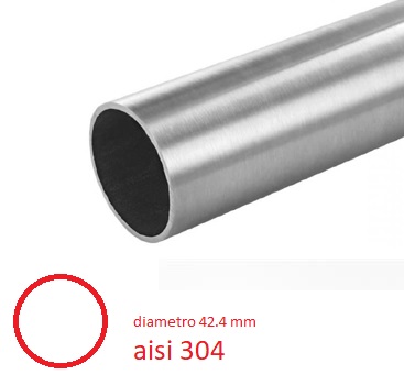 Tubo INOX Ø 42.4  AISI  304 da 3 mt 20750-HF Wolfsgruber
