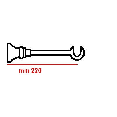 Supporto tenda cm22 avorio antico per bastoni tende da 22 mm