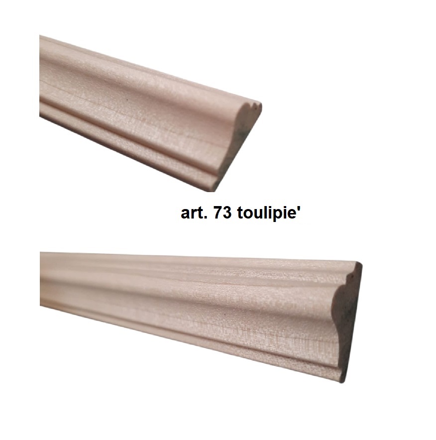 Cornice art.73 tulipie' grezzo  da metri 3