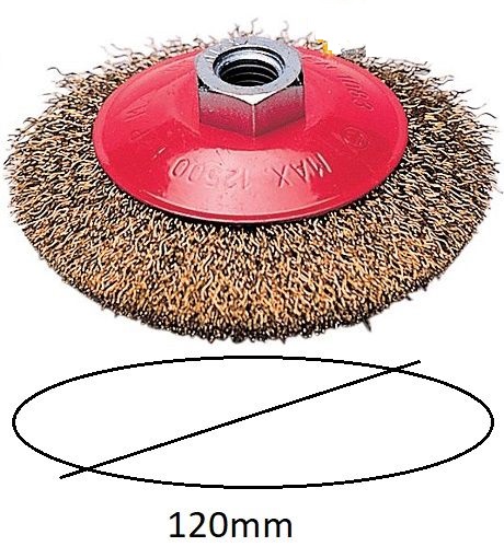 Spazzola acciaio conica smerigliatrice