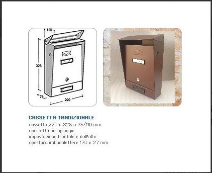 Cassetta postale in lamiera verniciata Ruggine
