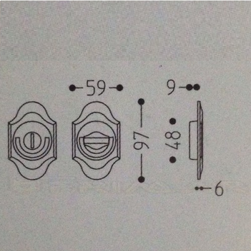 Kit Maniglia per porta a libro 1018TLN oro lucido Mandelli