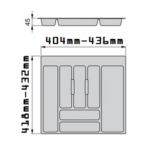 Portaposate termoformato 45