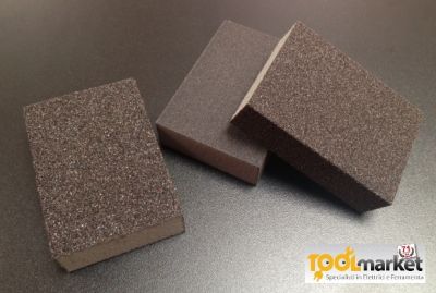 Boxonly 4 blocchi di spugna abrasiva carta vetrata 220 grana flessibile